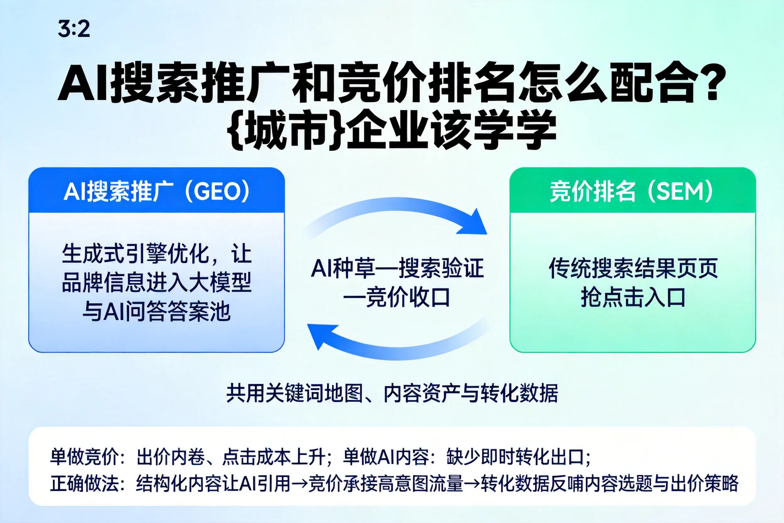 AI搜索推广和竞价排名怎么配合？屯昌企业该学学