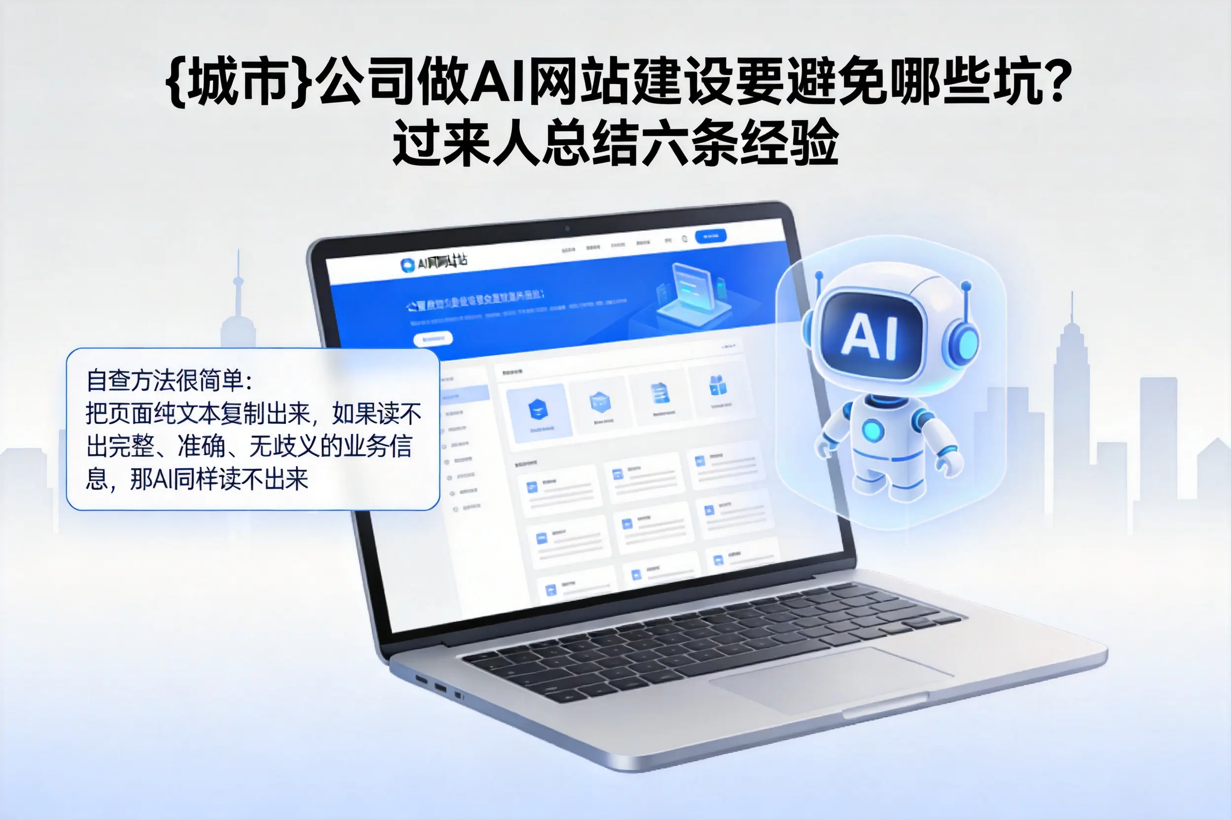 屯昌公司做AI网站建设要避免哪些坑？过来人总结六条经验