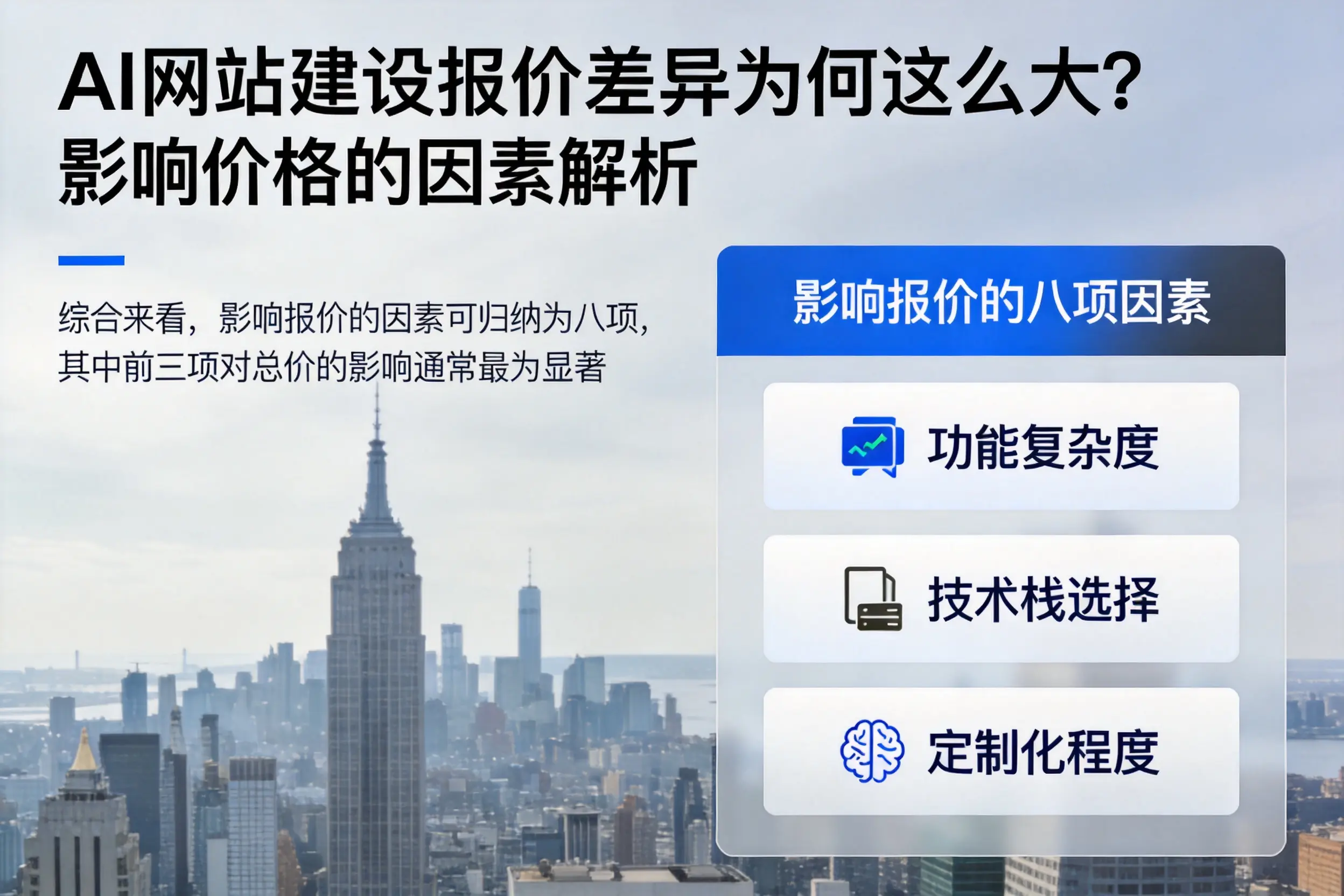 屯昌AI网站建设报价差异为何这么大?影响价格的因素解析
