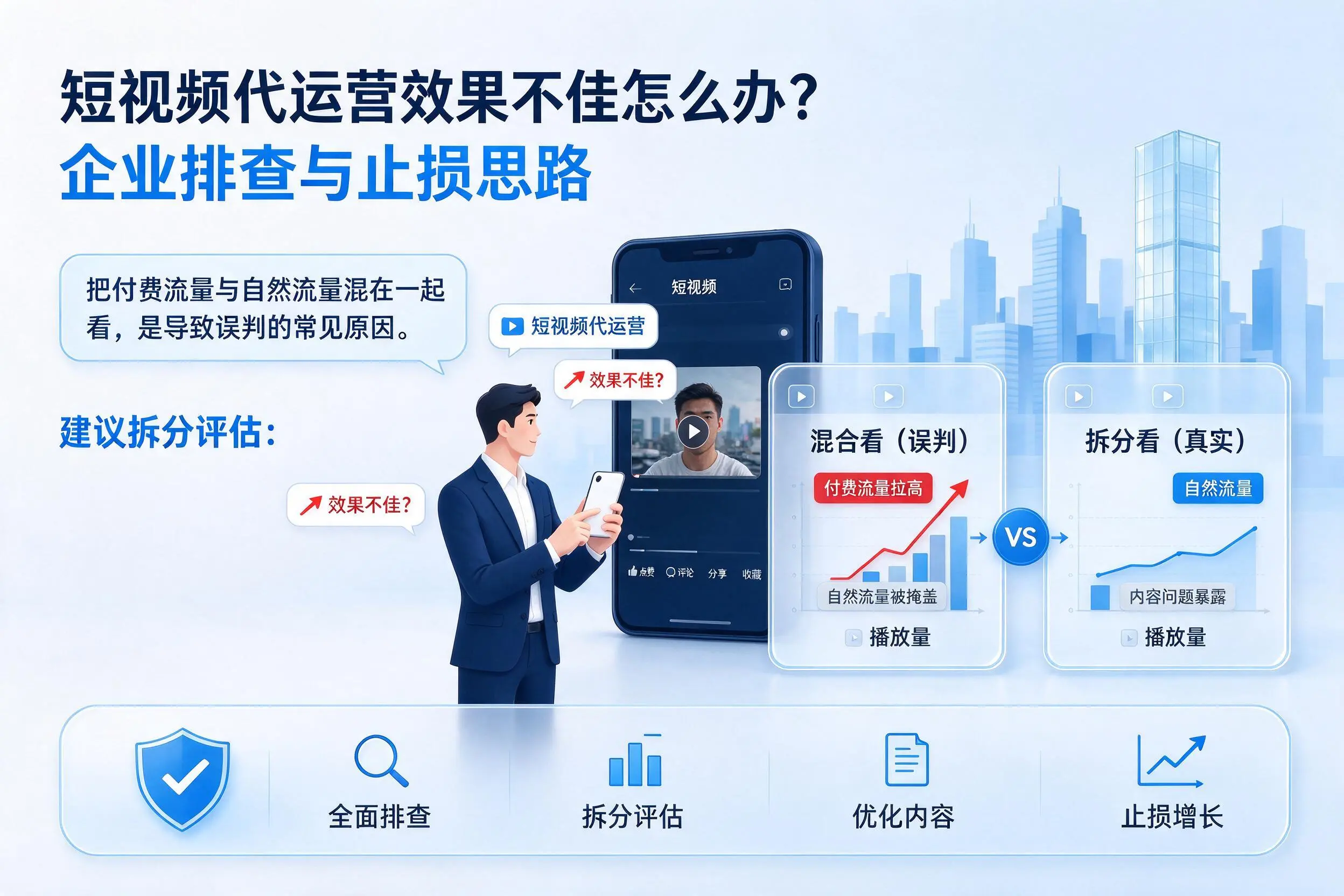 短视频代运营效果不佳怎么办?屯昌企业排查与止损思路