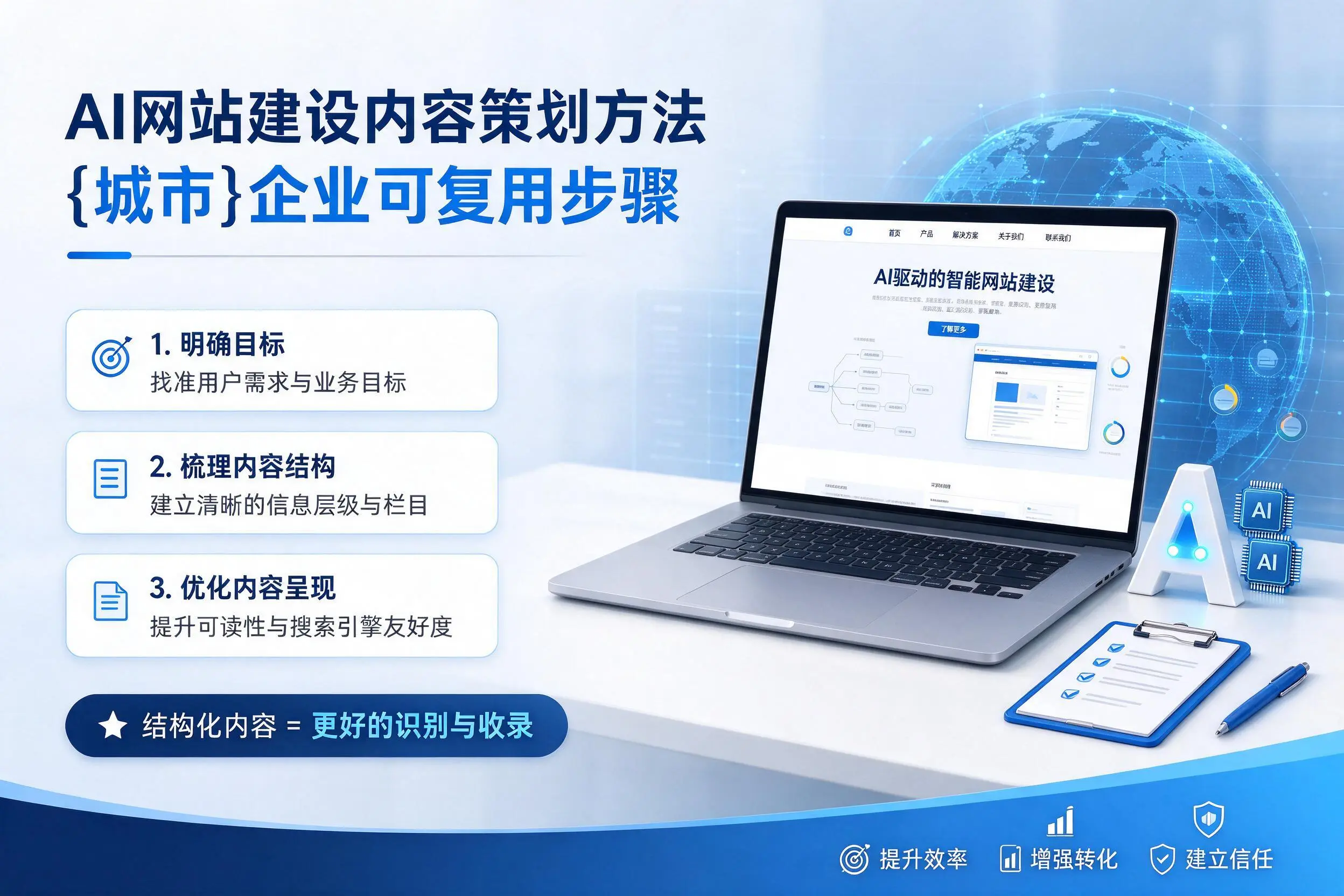 AI网站建设内容策划方法,屯昌企业可复用步骤