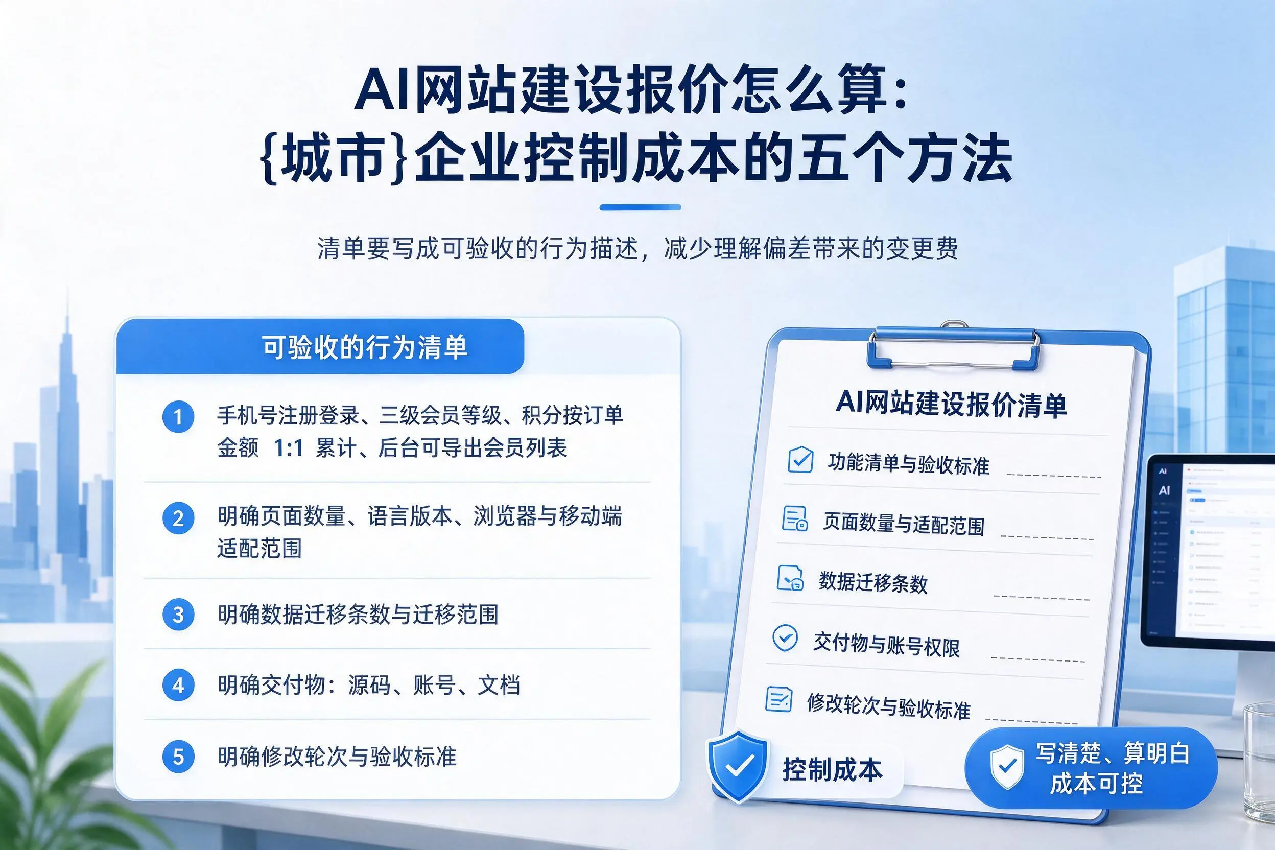 AI网站建设报价怎么算：屯昌企业控制成本的五个方法